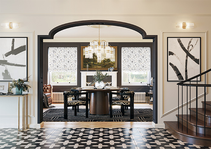 Floral Whimsy, Night Time - Twist&Fit Roman Blind - Image 8